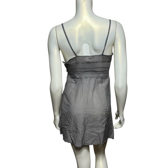 Sparkle & Fade Urban Outfitters Black White Striped Dress Spaghetti Strap Size S - Picture 3 of 13